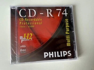 Philips CD-R 74 CD-Recordable Professional, Multi-Purpose 12x, 650 MB, 74 Min. - Bild 1 von 2