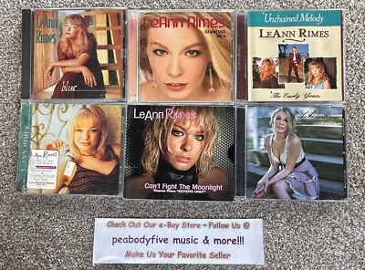Lot Of 7 LeANN RIMES CD/DVDS -Blue, Hits, Unchained, Sittin', Fight, Woman - Image 1 of 2