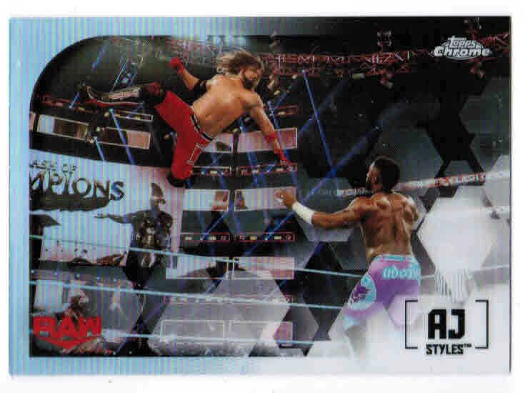 2020 TOPPS CHROME WWE WRESTLING BASE REFRACTOR CARDS (#1-100) U-Pick From List - Image 1 of 1