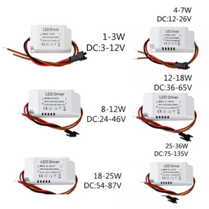 Led Driver Transformador 15W 20W 30W Fuente de alimentación Controlador Transformador 300ma DC 12V 24V 36V - Imagen 1 de 18