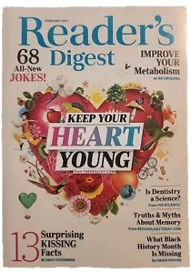 Reader's Digest February 2021 Metabolism Heart Memory Jokes Science Magazine - Picture 1 of 2