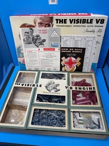 Vintage Renwal Model The Visible V8 Operating Engine Toy Kit w/Box & Paperwork - Picture 1 of 20