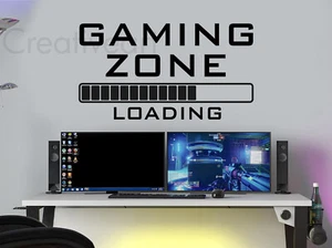 Gaming Wall Stickers Gaming Zone Loading Wall Stickers Gaming Decals Murals GZL - Picture 1 of 6