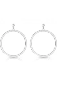Guess weiße Emaille Guess Logo Creolen UBE78111 - Bild 1 von 1