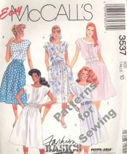 PATTERN McCalls Sewing Woman Dress Tie Belt Sz 10 OOP c 1988 NEW - Picture 1 of 1