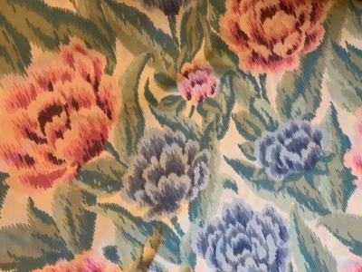 vintage lady pepperell flat sheet full green pink floral blend y2k 90s - Image 1 of 2