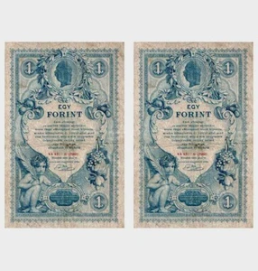 Austro-Hungary - 1888 - 1 Gulden / 1 Forint - "F-" #ED4782 - Picture 1 of 6