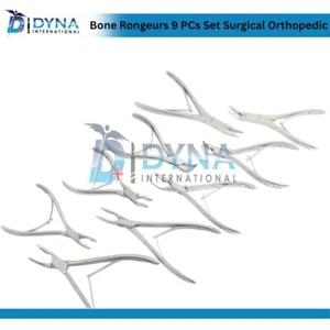 9 Pcs Bone Rongeurs Kit Stainless Steel Surgical Orthopedic Instruments - Picture 1 of 5