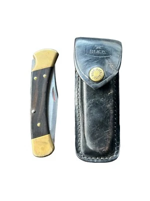 Buck 110 4-pin замок карманный нож черный кожаный Buck ножны - Изображение 1 из 4