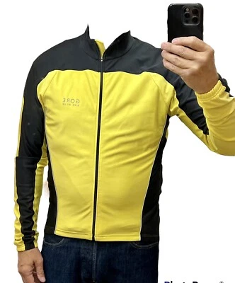 Gore Bike WearSoft Shell Yellow Black Cycling Biking Jacket L - Image 1 of 4