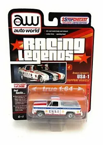 Auto World 1:64 1973 Chevrolet C-10 Bruce Larson's USA-1 Racing Legend CP7738-P3 - Foto 1 di 5