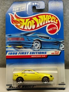 Hot Wheels VTG 1998 First Editions #11/40 Yellow MERCEDES SLK - Nice! - Picture 1 of 10