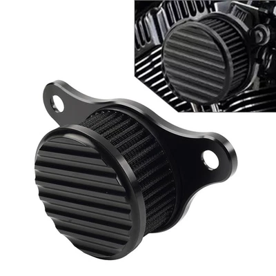 Black Air Cleaner Intake Filter For Harley Softail Dyna Touring Road King Glide - Image 1 of 4