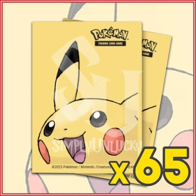 Pokemon TCG: OFFICIAL ULTRA PRO PIKACHU YELLOW SLEEVES 65 PACK IN STOCK - Image 1 of 2