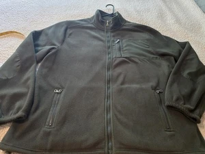 Mens Xl Croft And Barrow Fleece Full Zip Jacket Coat Dark Green Euc! - Picture 1 of 10