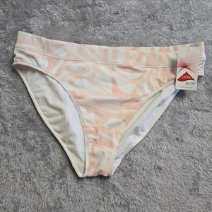 Bikini donna Athleta XL fondo bianco rosa fascia larga nuovo con etichetta - Foto 1 di 5