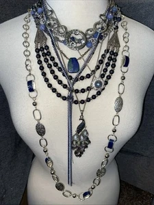 Junk Jewelry Necklace Lot Vintage & Modern Wear, Repair, Craft, Harvest - Picture 1 of 4