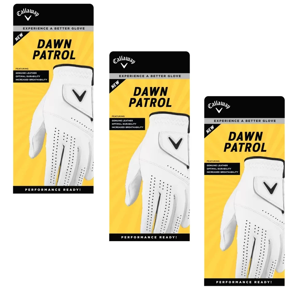 Callaway Mens Dawn Patrol Golf Glove - New 2024 - 3 PACK