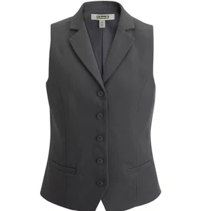 Edwards Women's Ladies Dress Lapel Vest Dark Grey Size L NWT - Picture 1 of 4