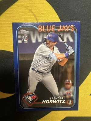 2024 Topps Series 1 - Spencer Horwitz #172 Royal Blue (RC) Toronto Blue Jays - Image 1 of 2