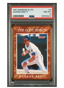 1991 Donruss Elite #2 George Brett #8,011/10,000 PSA 8 NM-MT Gold border - Picture 1 of 3
