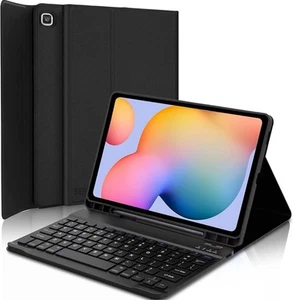 Coque Clavier Rétroéclairée pour Samsung Galaxy Tab S6 Lite 10,4 Pouces - Noir - Neuf - Photo 1/7