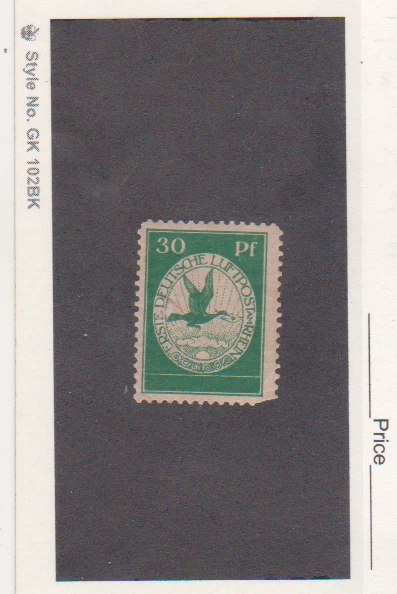 GERMANY REICH 1912 MH Flying Goose Airmail 30 Pf Dark Green Michel #III CV €120 - Image 1 of 1