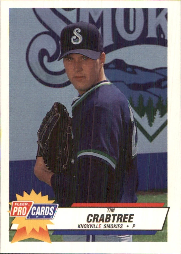 Tim Crabtree 1993 Fleer ProCards #1243 RC Knoxville Smokies AutographDen - Image 1 of 2