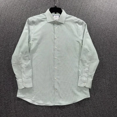 Camisa Charles Tyrwhitt Para Hombres 16.5 Calce Ajustado Estampado Vestido Manga Larga Sin Hierro Foto 1 de 4