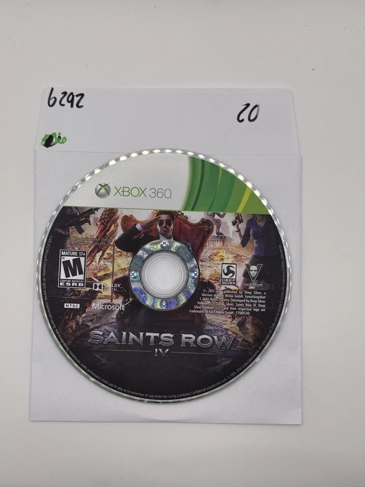 Saints Row IV 微软 Xbox 360 - 仅光盘 - 无跟踪 6292 — 第 1/1 张图片