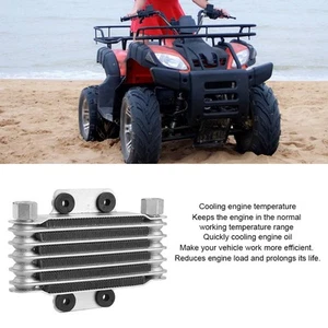 ▫6 Row Motorcycle Engine Oil Cooler Cooling Radiator 125-250CC - Picture 1 of 12