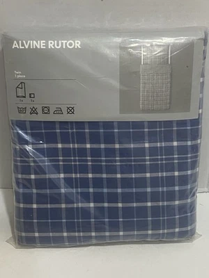 IKEA Alvine Rutor Duvet Cover w/1 Pillowcase Cotton Bed Set TWIN Red Plaid NEW - Image 1 of 2