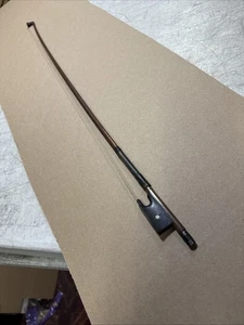 4/4 Violin Bow -" Bausch" antique - 1900s  56 grams  29.25”, Sterling Frog Wire - Picture 1 of 15