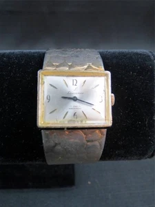 Lausanne 1980er 17 Jewel Wind Damen Gold Manschettenuhr & Metallband - Bild 1 von 4