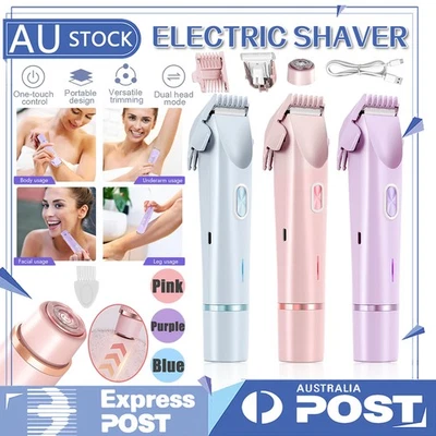 2 IN 1 DUAL HEAD SHAVER WOMEN, ELECTRIC BIKINI TRIMMER WET&DRY USE HAIR REMOVAL - image 1 of 4