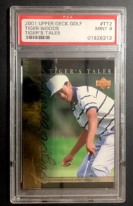 TIGER WOODS 2001 CUBIERTA SUPERIOR TIGER'S CUENTOS #TT2 GRADO PSA 9! ¡RARO! ¡POP 30! - Imagen 1 de 2