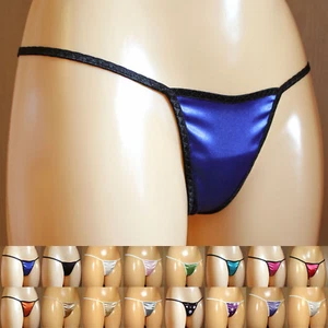 Mini String Tanga - Satin glänzend - Gr. 32 34 36 - Bild 1 von 26