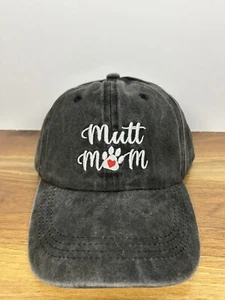 Baseball Cap Hat Mutt Mom Gray Women’s Embroidered Adjustable Dog Mom - Picture 1 of 9
