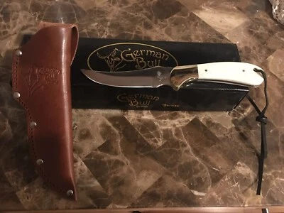German Bull GB-109WSB White Smoothbone 8.5" German Handmade Bowie Hunter Knife - Image 1 of 4