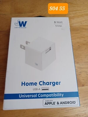 Just Wireless 1.0A/5W 1-Port USB-A Home Charger - White - Image 1 of 2