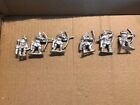 Wargaming, Set of 6 Saxon Archers,Metal figures 28mm unpainted