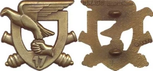 17. Artillerieregiment, gebräunt, 2 Brücken, Drago Noisiel 3432 - Bild 1 von 1