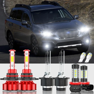 6x Combo 6000K HID LED Headlights Fog light Kit For SUBARU OUTBACK 2015-2018 - Image 1 of 4
