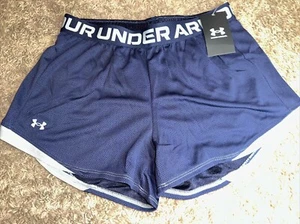 NEW Women's Under Armour UA Play Up 2.0 Shorts Navy Blue Size Large - Picture 1 of 6