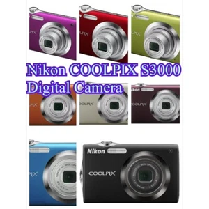 Nikon COOLPIX S3000 Digital Camera 720p HD Video Recording AF Lock Multicolor - Picture 1 of 26