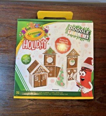 CreateOn Crayola Holiday Gingerbread House Magnetic Tiles NEW - Image 1 of 4