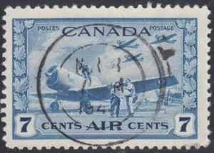 Canada: #C8 7c Airmail, Training Plan, Military Blackout Cancels (x6) LOT -scans - Picture 1 of 6