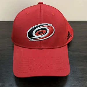 Adidas NHL Carolina Hurricanes Poly Stretch Flex Hat Cap Red Men M/L Hockey New - Picture 1 of 23