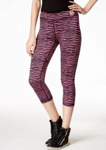 Nuevos Leggings MICHAEL Kors Estampado en Cebra Recortados Flor de Ciruela XLarge* - Imagen 1 de 9