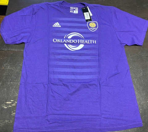 XL Adidas Orlando City SC Purple T-Shirt New With Tags Cover